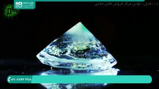 الماس زیبای رزینی با گل خشک