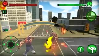 Incredible Monster Hero Rescue Fighting City
