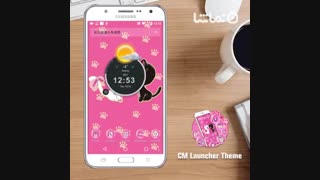 Pink Lovely Kitty Cat Theme
