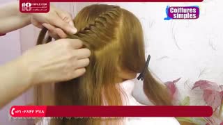 آموزش شینیون مو  رومی با بافت دور سر