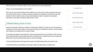 Zahedi Dates Price Crystal Dates