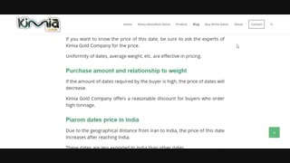 Piarom Date Price Kimia Dates